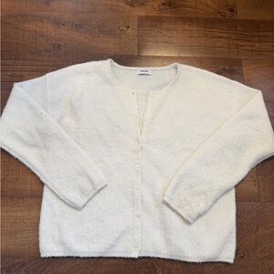 Cozy Cream Button-Front Women's Sweater Cardigan